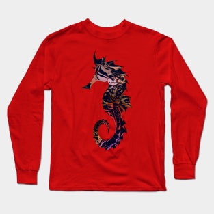 Art Seahorse, nautical tribal symbol print Long Sleeve T-Shirt